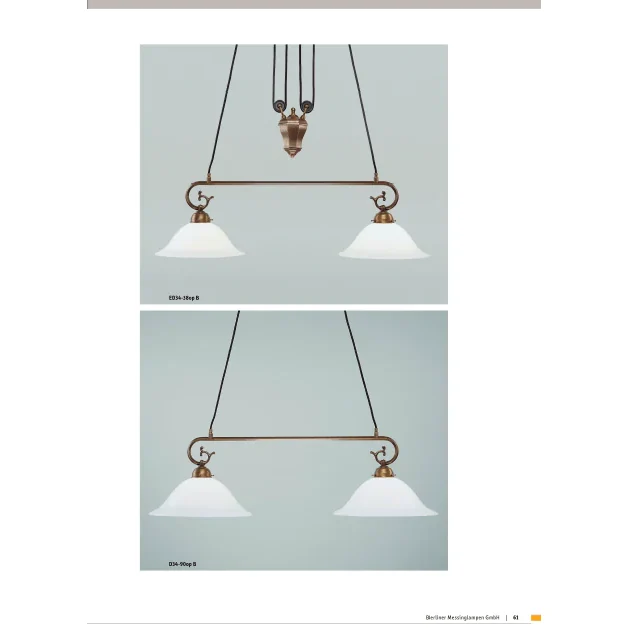 Подвесной светильник Berliner Messinglampen ED34-38opB