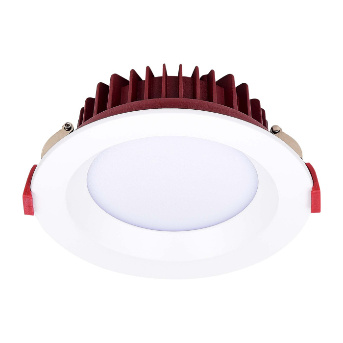 Светильник встраиваемый Белый LED 1*18W 4000K 1 440Lm Ra80 100° IP44 D140xH52 100-240VV ST752.548.18