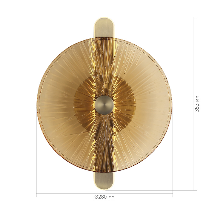 Светильник настенный ST-Luce бронза/янтарь LED 1*11W 4000K SL6141.311.01