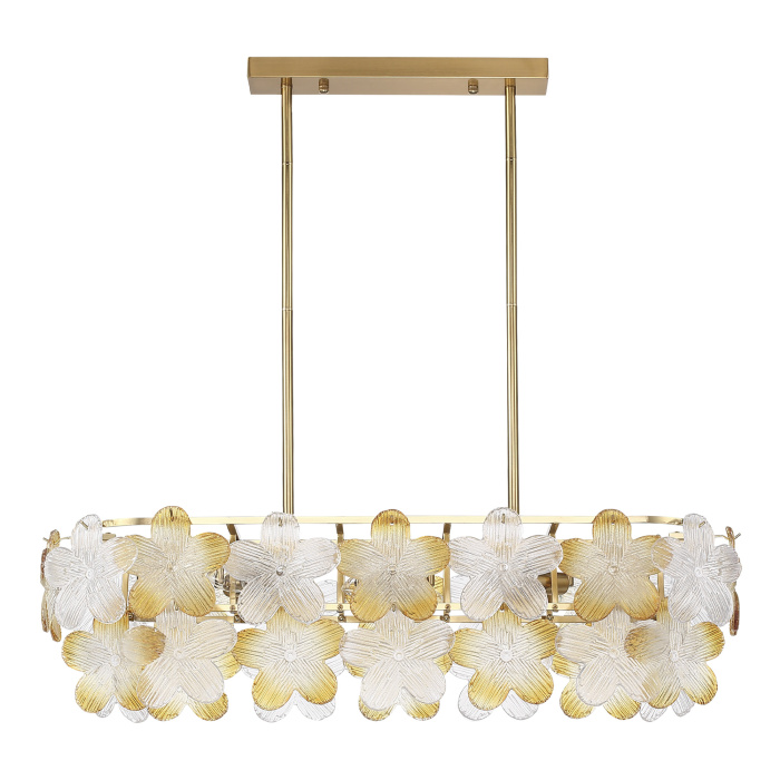 Светильник подвесной ST-Luce золотистый/Прозрачный, янтарный E14 8*60W SL6240.203.08