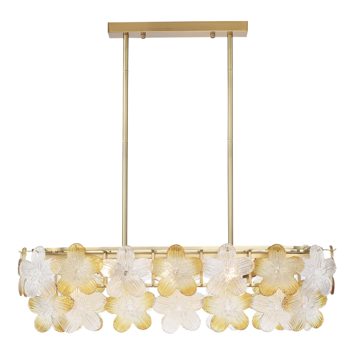 Светильник подвесной ST-Luce золотистый/Прозрачный, янтарный E14 8*60W SL6240.203.08