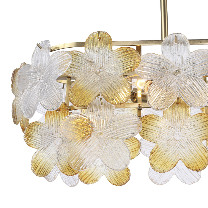 Светильник подвесной ST-Luce золотистый/Прозрачный, янтарный E14 8*60W SL6240.203.08