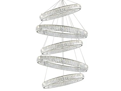 Вертикальная композиция 8240 из пяти колец  хром №4 Newport