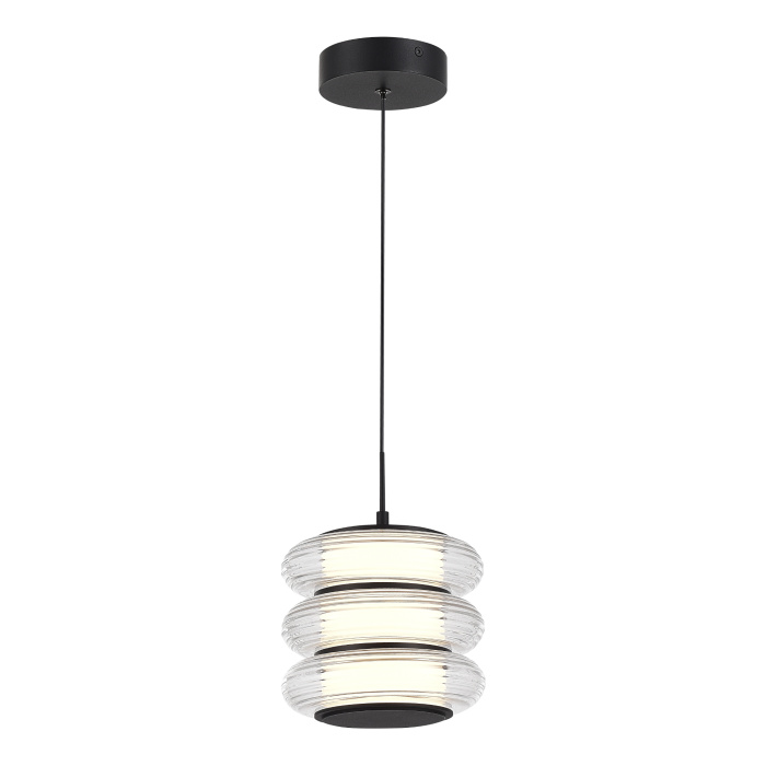 Светильник подвесной ST-Luce черный/прозрачный LED 1*16W 3000K SL6239.403.03