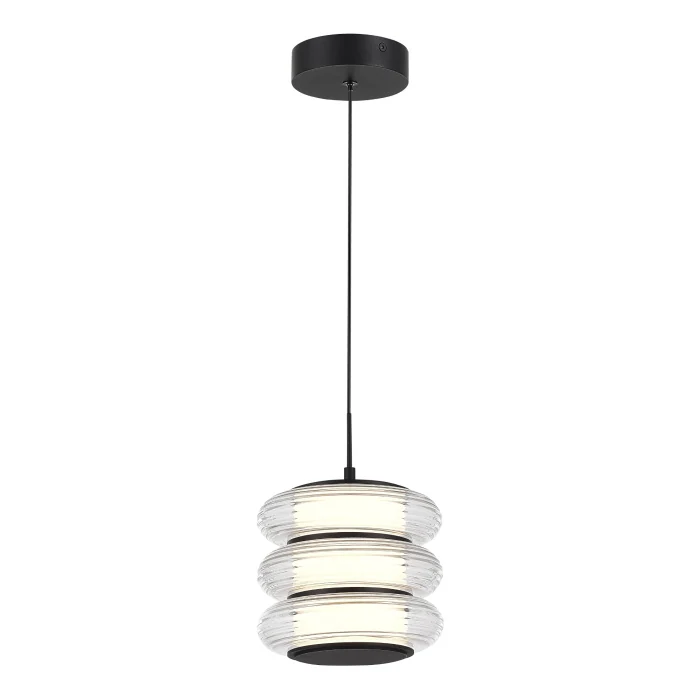Светильник подвесной ST-Luce черный/прозрачный LED 1*16W 3000K SL6239.403.03