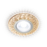 Встраиваемый точечный светильник MR16 с LED подсветкой Ambrella light S295 CH/WR