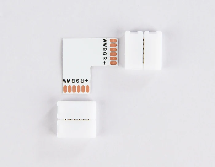 Соединитель угловой L для светодиодной ленты 5050 12/24V (6 конт.) GS6801 (10шт) Ambrella light GS6801