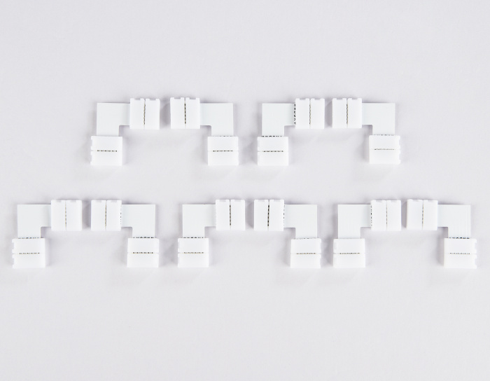 Соединитель угловой L для светодиодной ленты 5050 12/24V (6 конт.) GS6801 (10шт) Ambrella light GS6801