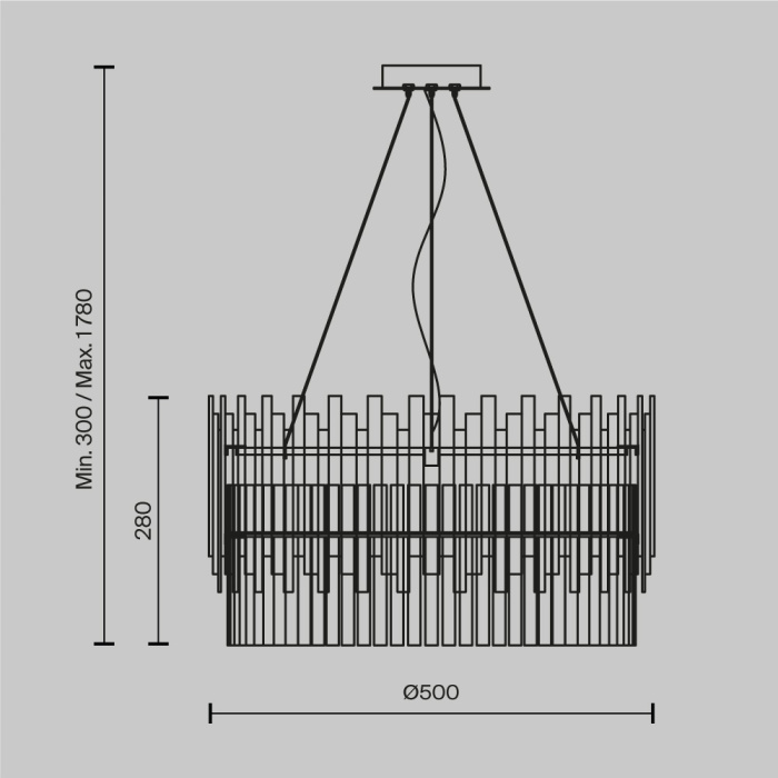 Подвесной светильник Maytoni Coliseo MOD135PL-06BS