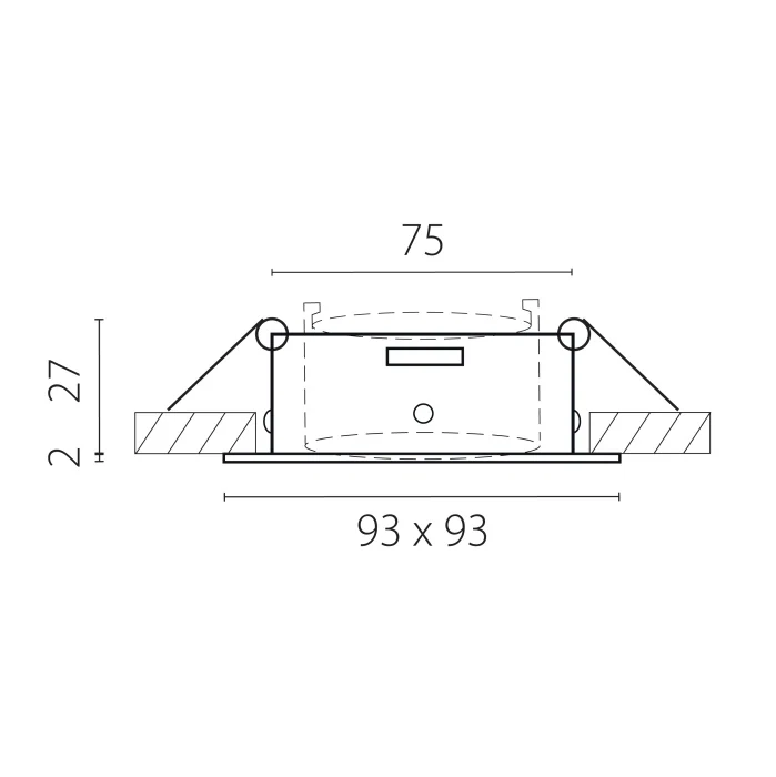 Рамка термостойкая PVC д/крепления LED источника света в подвесном потолке Singo Lightstar 012616