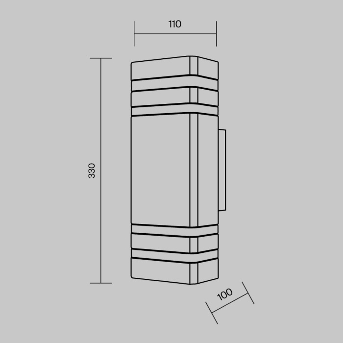 Уличный настенный светильник Maytoni Unter den linden O578WL-02B