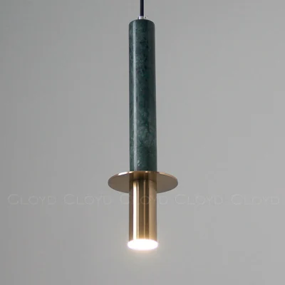 Подвесной светильник Cloyd CLARNET P1 / выс. 36 см - зелен.мрамор (арт.10932)