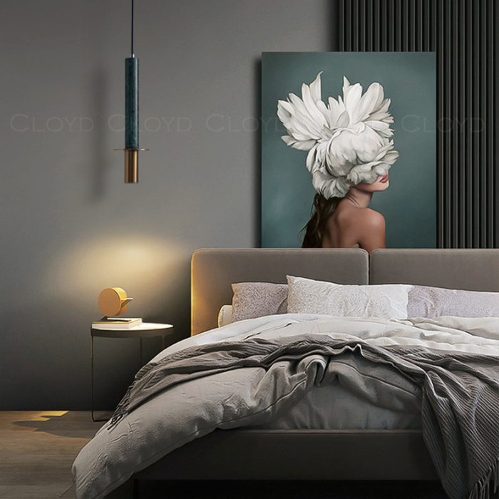 Подвесной светильник Cloyd CLARNET P1 / выс. 36 см - зелен.мрамор (арт.10932)