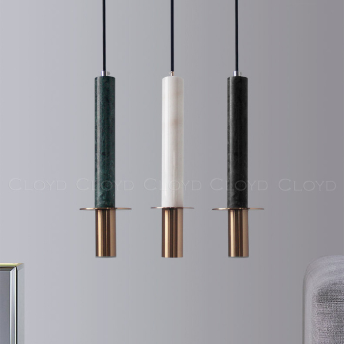 Подвесной светильник Cloyd CLARNET P1 / выс. 36 см - зелен.мрамор (арт.10932)