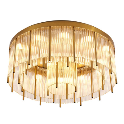 Потолочный светильник Cloyd CARTEL-A FM12 / Ø50 см - латунь (арт.10635)