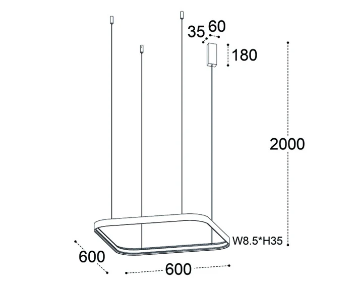 Светильник подвесной ITALLINE IT013-6031 black 3000K