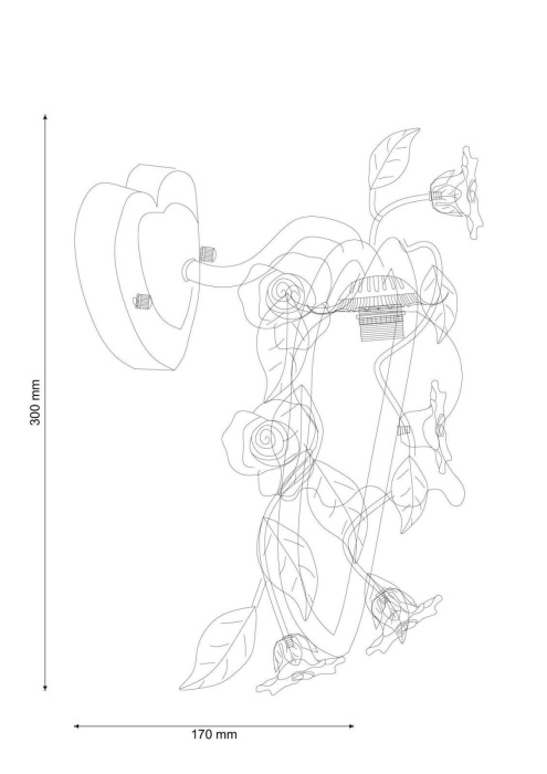 Бра Lucia Tucci Fiori di rose W110.1