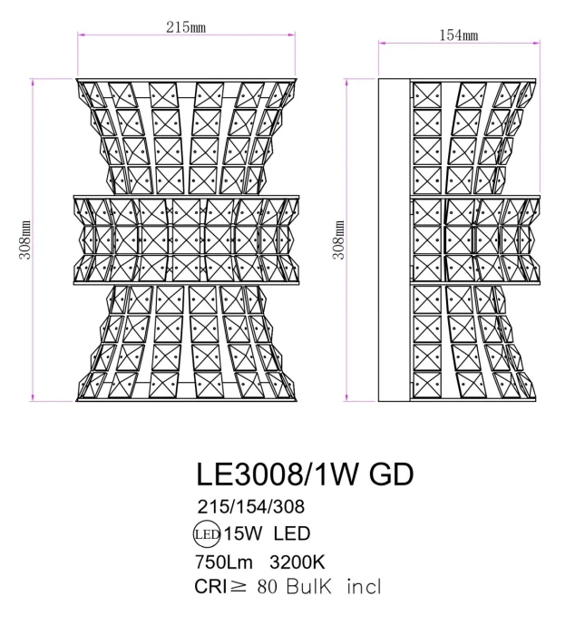 Настенный светильник Leon Aurelie LE3008/1W CH