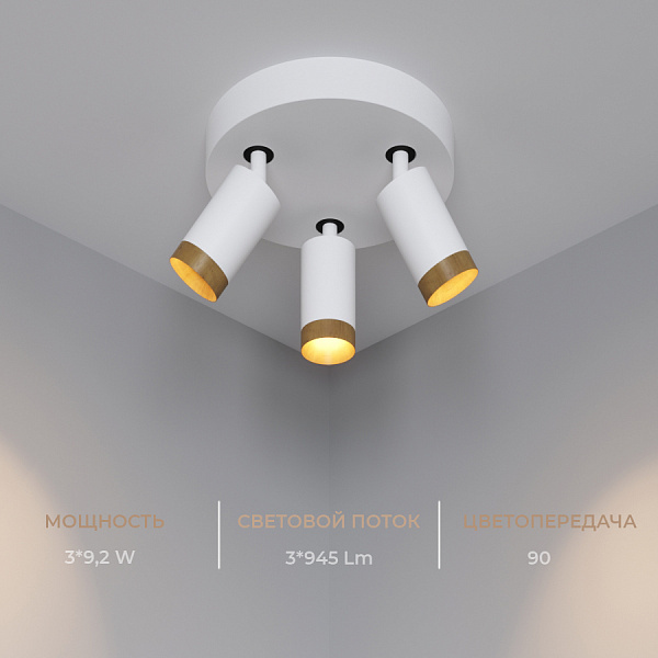 Спот Ledron SAGITONY R3 S60 Dim Wooden Wh