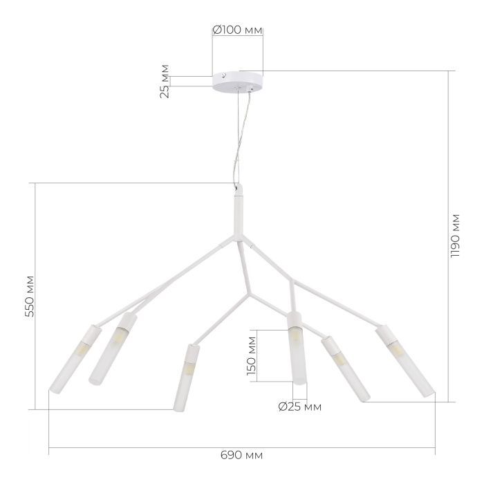 Подвесной светильник evoluce KAITO SLE1129-503-06