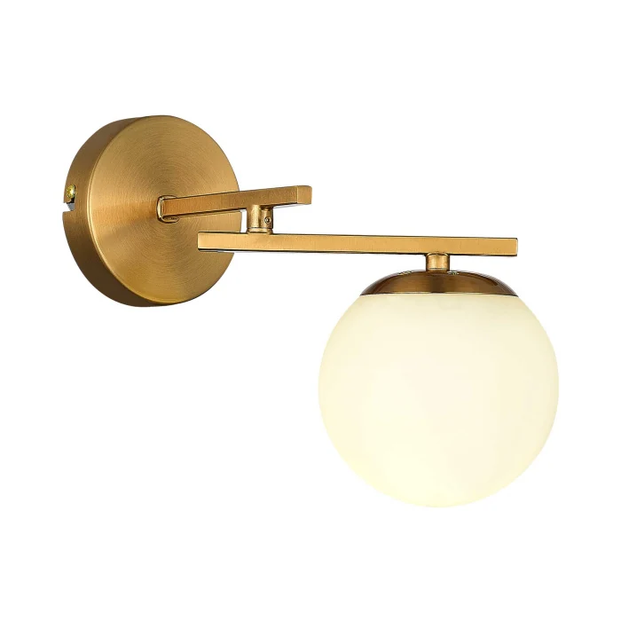 Светильник настенный Латунь/Белый E14 1*40W SLE1195-301-01