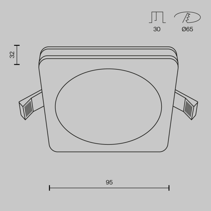 Встраиваемый светильник Maytoni Phanton DL2001-L7B4K