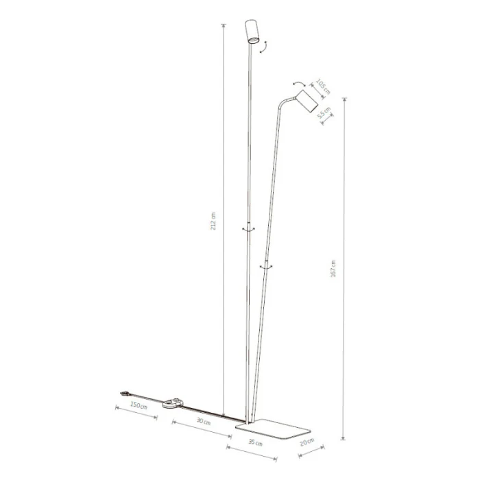 Торшер Nowodvorski Mono Black/Brass 7712