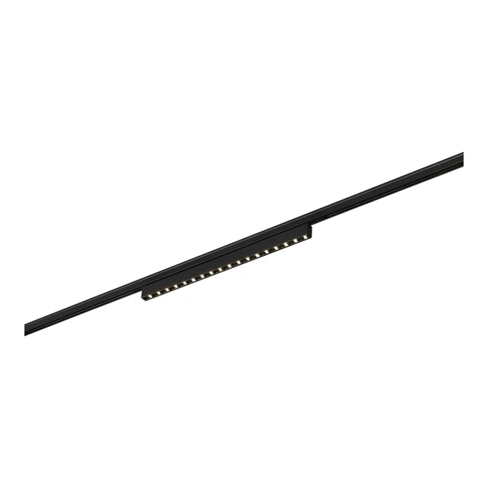 Магнитный трековый светильник Черный LED 1*15W 3000K 640Lm Ra>90 IP20 L292xW10xH18 24V ST666.436.15