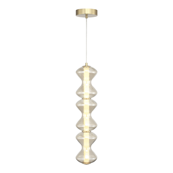 Светильник подвесной ST-Luce золото/коньячный LED 1*18W 3000K SL6136.213.01