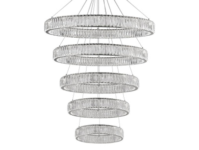 Вертикальная композиция 8240 из пяти колец  хром №78 Newport