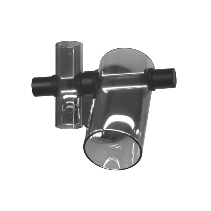 Бра Delight Collection Dancing Glass 7312W black/smoky