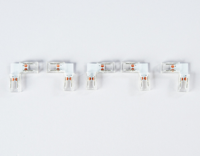 Соединитель угловой L для светодиодной ленты COB 8mm 12/24V (2 конт.) GS6851 (5шт) Ambrella light GS6851