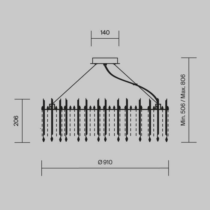 Подвесной светильник Maytoni Rocio MOD036PL-18N