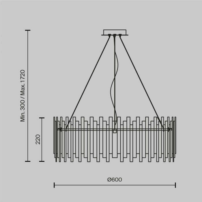 Подвесной светильник Maytoni Coliseo MOD135PL-08BS