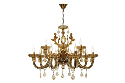 Подвесная люстра iLamp Asia 81069-8+4 Бронзовая