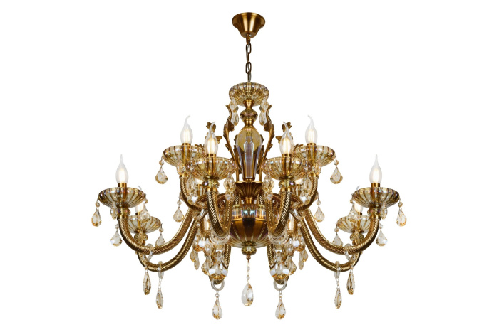 Подвесная люстра iLamp Asia 81069-8+4 Бронзовая