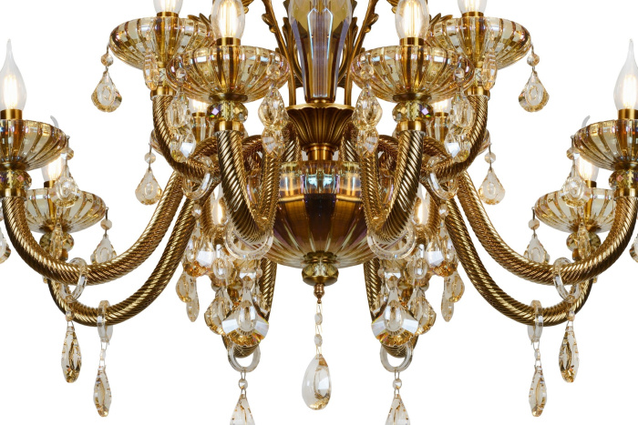 Подвесная люстра iLamp Asia 81069-8+4 Бронзовая