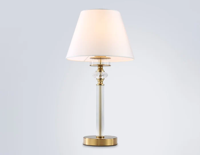 Настольная лампа с абажуром и хрусталем AMBRELLA light LH71027