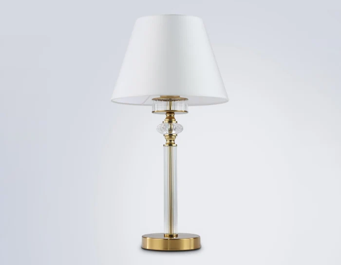 Настольная лампа с абажуром и хрусталем AMBRELLA light LH71027