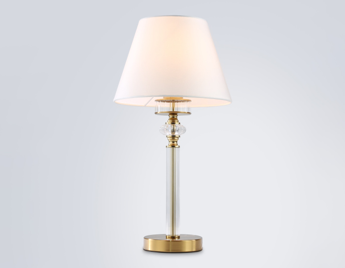 Настольная лампа с абажуром и хрусталем AMBRELLA light LH71027