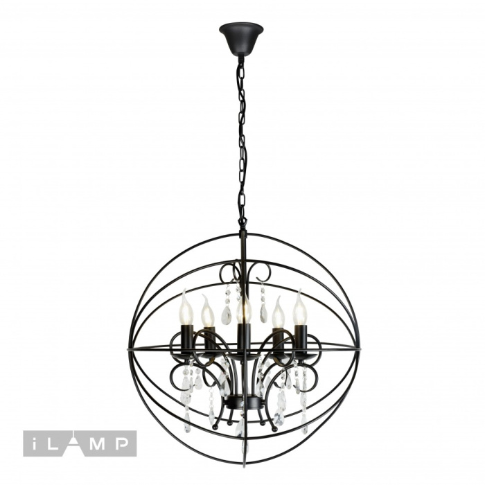 Подвесная люстра iLamp Life 8774-5 Черная