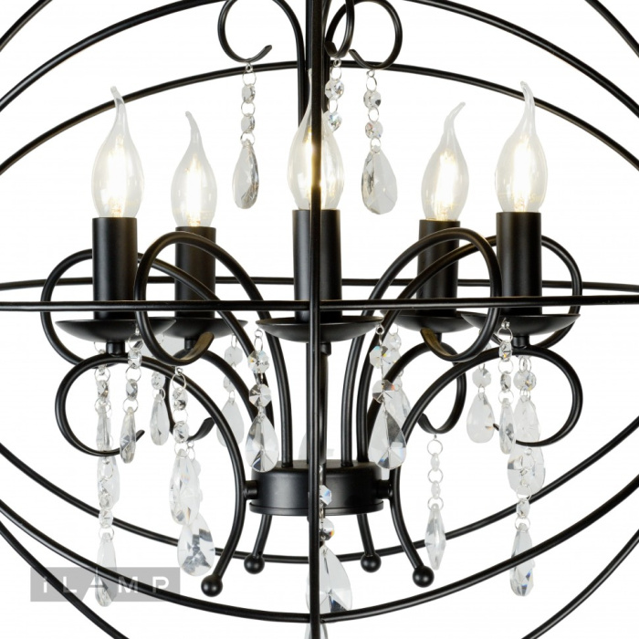 Подвесная люстра iLamp Life 8774-5 Черная