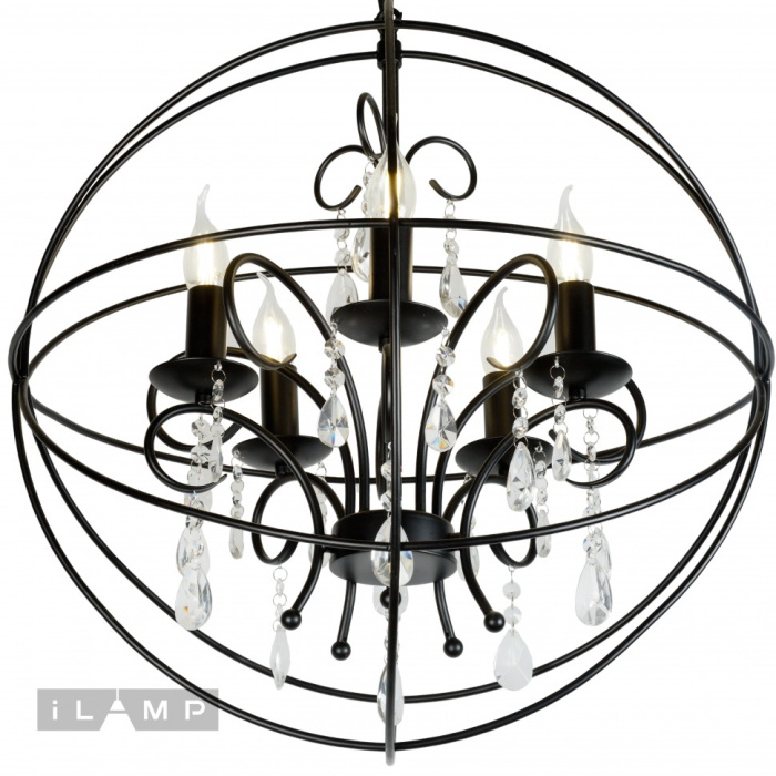 Подвесная люстра iLamp Life 8774-5 Черная
