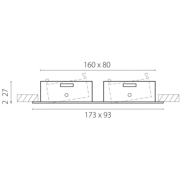 Рамка термостойкая PVC д/крепления LED источника света в подвесном потолке Singo Lightstar 012626