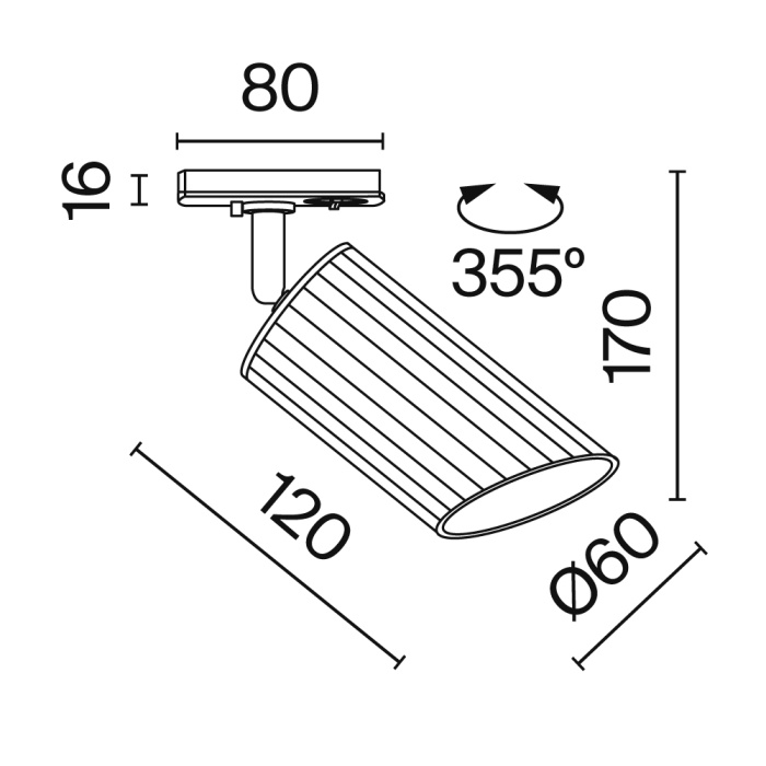 Трековый светильник Maytoni Lipari TR087-1-GU10-B