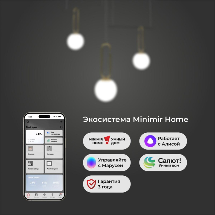 Подвесная люстра Eurosvet Riche 70143/3 черный Smart