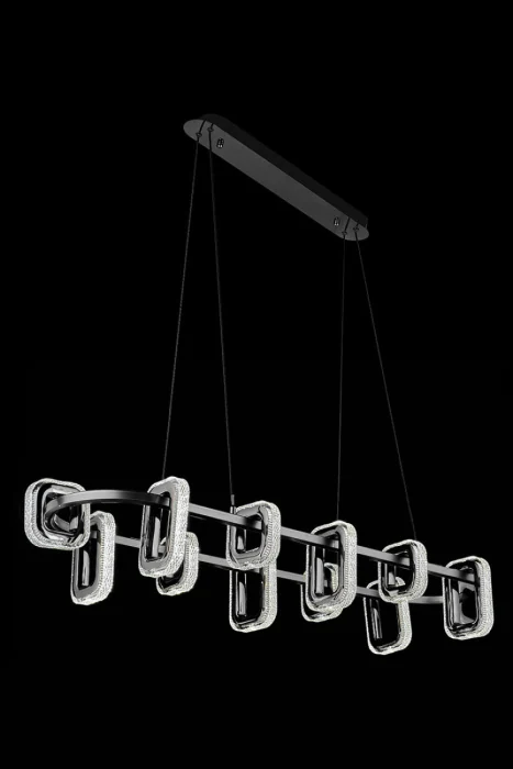 Подвесной светилдьник Leon Theona LE7701/12L Grey/Black Chrome