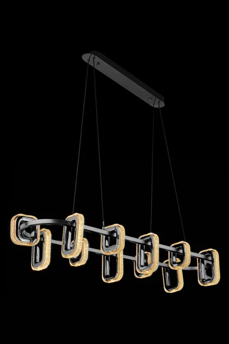 Подвесной светилдьник Leon Theona LE7701/12L Grey/Black Chrome