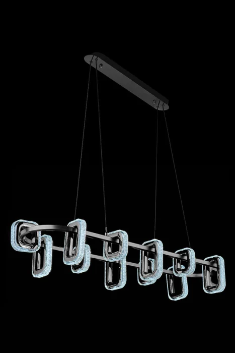 Подвесной светилдьник Leon Theona LE7701/12L Grey/Black Chrome