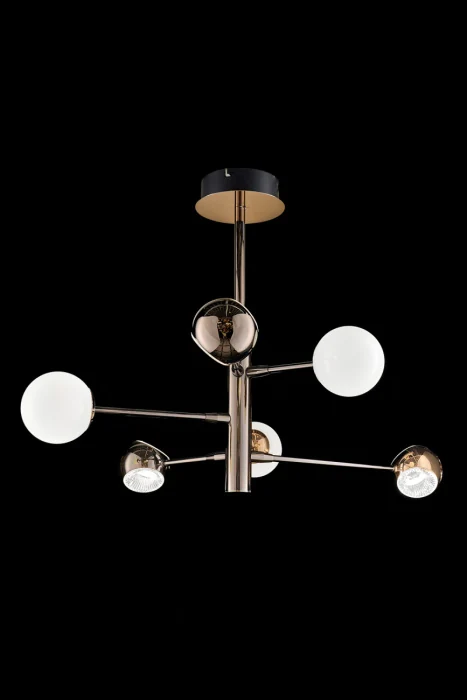 Люстра на штанге Leon Lilith LE7709/6G Black/Chrome/Gold